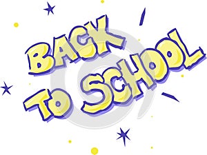 Back to School - Text Vector Illustration Isolated