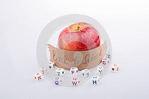 Back to school theme with an apple