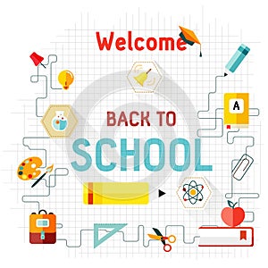 Back to school vector, design elements