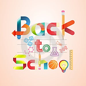 Back to school. Vector illustration.