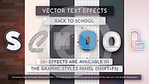 30 Back To School Vector Text Effects