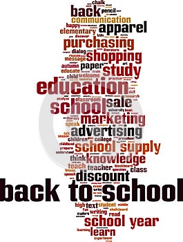 Back to school word cloud