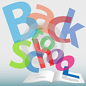 BACK TO SCHOOL words text book pages