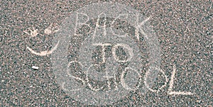 Back to School write with sidewalk chalk