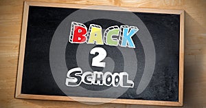 Back to school writing on blackboard