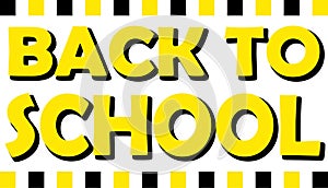 Back to School Yellow and Black Banner