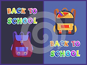 Back to Schools Bags Satchels Vector Illustration photo