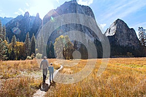 Family in yosemite