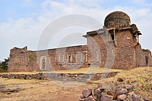 Back view of Badal Mahal at Raisen Fort, Fort was built-in 11th Century AD