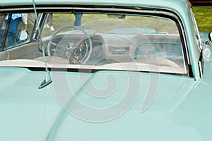Back view of classic retro car