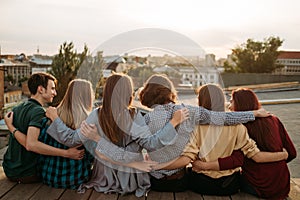 Friends youth unity leisure support diversity photo