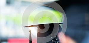 Back view of graduates