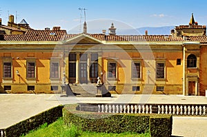Back view of Palazzo Pitti in Florence, Italy