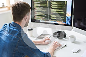 Web Developer Busy Working photo