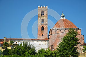 Back view of the Saint Giovanni church in Lucca, Italy photo