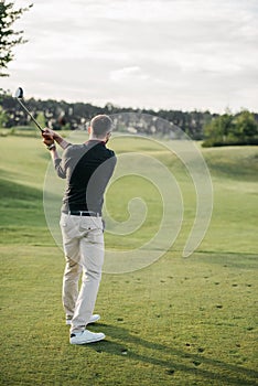 back view of stylish man photo