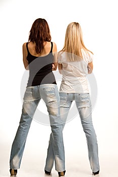 Back view of two girls