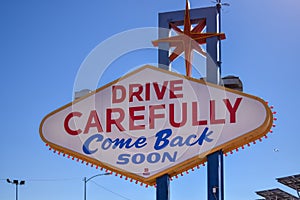 The back of the Welcome to Las Vegas sign.