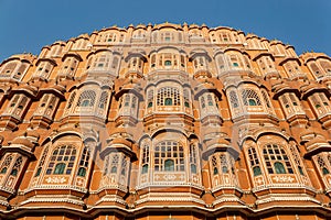 Back windows of Hawa Mahal built in 1799 by Maharaja Sawai Pratap Singh, Jaipur,