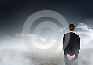 Back of Woman Looking at vignette