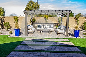 Back Yard Arbor Over Patio Furniture