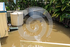 Back Yard under flood water
