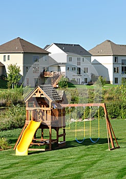 Back Yard Wooden Swing Set