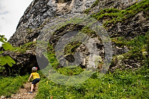 The back of a 6-years blond boy