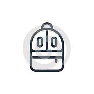 backbag icon vector from spring concept. Thin line illustration of backbag editable stroke. backbag linear sign for use on web and