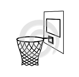 Backboard basketball hoop vector.