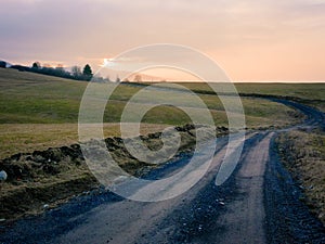 Backcountry dirt road.