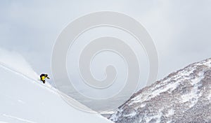 Backcountry powder skiing in Hokkaido Japan