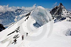 Backcountry skiers photo