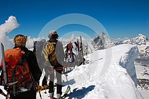 Backcountry skiers