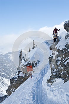 Backcountry skiing trail access photo