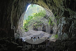 Backdoor of Hang En cave, the world\'s 3rd largest cave