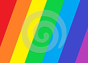 Backdrop background of the slanted stripes of the seven colors of a rainbow - red orange yellow green blue indigo violet