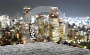 Backdrop of a big city at night