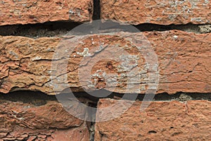 Backdrop with bricks reddish