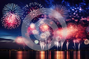 Backdrop Of Bursting Fireworks