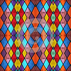 abstract design with stained glass in various colors, material for decoration of windows, background and texture