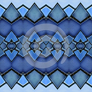 abstract collage design from an image of marble pieces in blue colors, background and texture photo