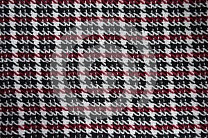 Backdrop - black, red and white woolen twill fabric