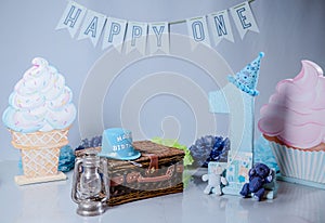 Backdrops for celebration of 1st year baby, boy & girl, smash the cake photo session