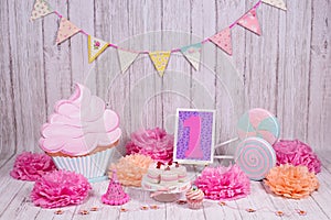 Backdrops for celebration of 1st year baby, boy & girl, smash the cake photo session