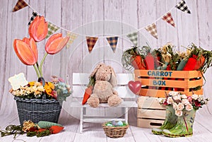 Backdrops for photo studio with Easter holiday theme