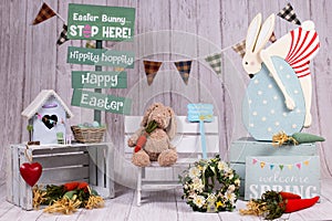 Backdrops for photo studio with Easter holiday theme photo