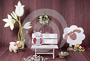 Backdrops for photo studio with Easter holiday theme