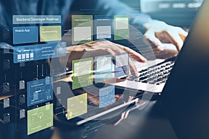 Backend developer roadmap and workflow structure for startup new business concepts with computer engineering working and plan for