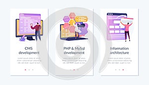 Backend Development app interface template.